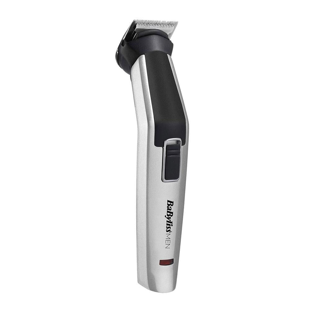 BaByliss Men 10-In-1 Titanium Multi Trimmer Face And Body Grooming Kit With Nose Trimmer Head - Silver/Black