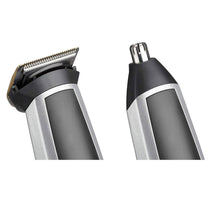 BaByliss Men 10-In-1 Titanium Multi Trimmer Face And Body Grooming Kit With Nose Trimmer Head - Silver/Black