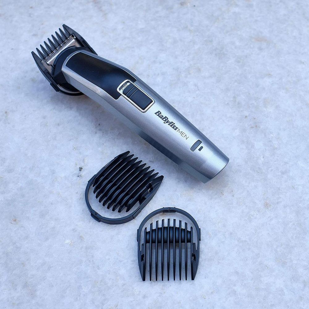 BaByliss Men 10-In-1 Titanium Multi Trimmer Face And Body Grooming Kit With Nose Trimmer Head - Silver/Black