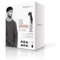 BaByliss Men 10-In-1 Titanium Multi Trimmer Face And Body Grooming Kit With Nose Trimmer Head - Silver/Black