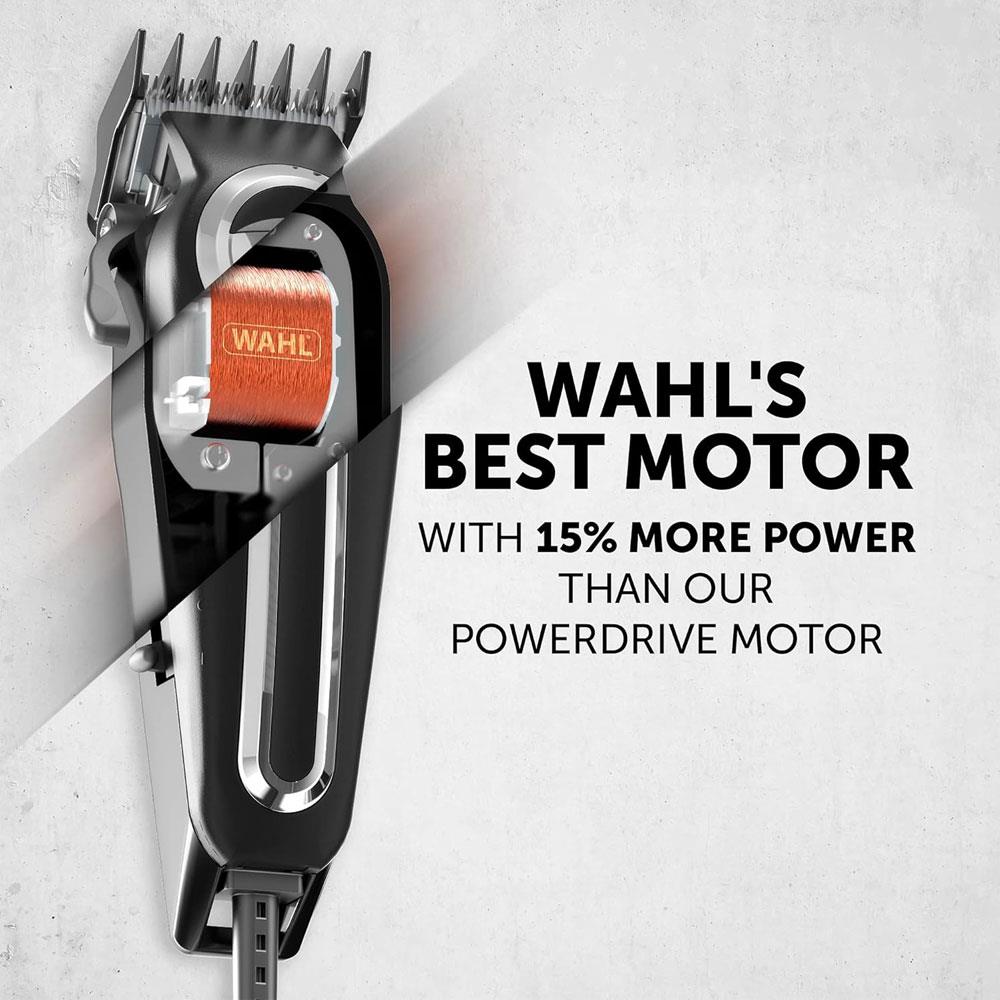 Wahl Elite Pro Hair Clipper Kit Home Hair Cutting 10 Premium Cutting Combs Attachments And Storage Case - Black/Silver