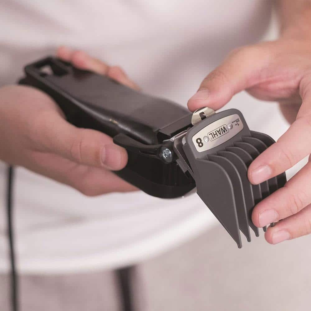 Wahl Elite Pro Hair Clipper Kit Home Hair Cutting 10 Premium Cutting Combs Attachments And Storage Case - Black/Silver