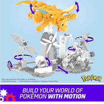 Mega Pokemon Dragonite Action Figure Building Toys With 387 Pieces And Wing Flapping Motion - Multicolour