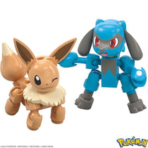 Mega Pokemon Poke Puff Picnic Eevee And Riolu Action Figure Building Toys 193 Pieces - Multicolour