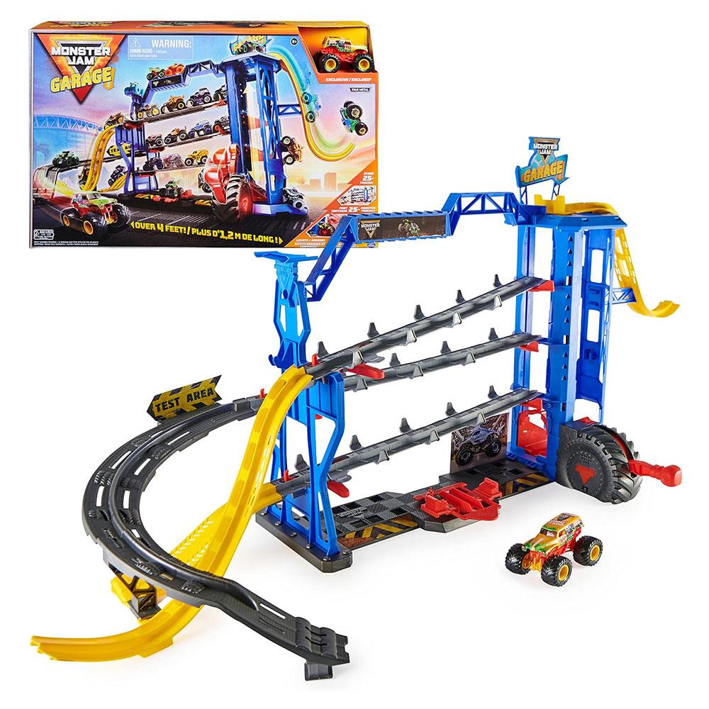 Monster Jam 1:64 Garage Playset And Storage With Exclusive Grave Digger Monster Truck - Multicolour Main image