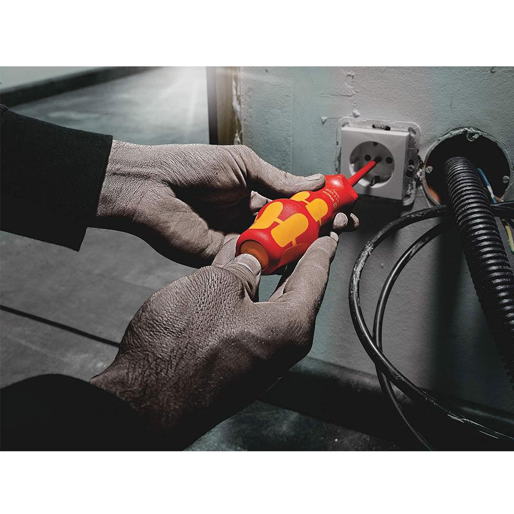 Wera 827 T i Kraftform Turbo VDE Bit-Holding Handle Hand Holder Hex 9 x 125 mm - Red Secondary image