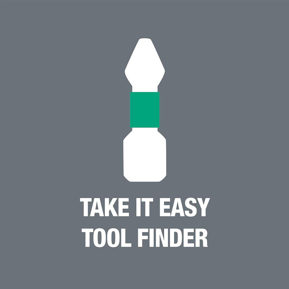 Wera Bit-Check 10 Stainless 1 Screwdriver Bit Set With Rapidaptor Holder - 10 Pieces