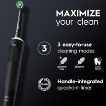 Oral-B Vitality PRO Electric Toothbrush With 2 Tooth Brush Heads 3 Brushing Modes - Black