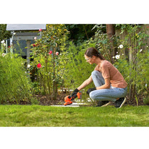 Black & Decker 18V Shear Shrubber And 2Ah Li-Ion Battery With 1A Charger - Orange/Black