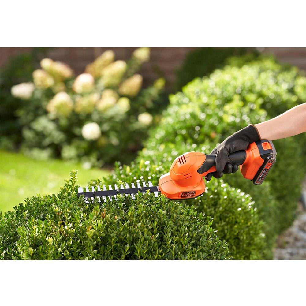 Black & Decker 18V Shear Shrubber And 2Ah Li-Ion Battery With 1A Charger - Orange/Black