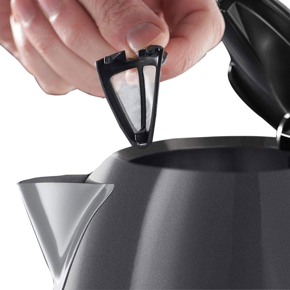 Russell Hobbs Colours Plus Electric Jug Kettle Stainless Steel 3000W 1.7 Litres - Grey