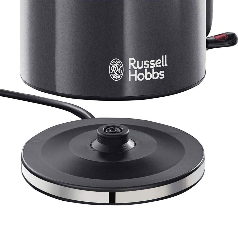 Russell Hobbs Colours Plus Electric Jug Kettle Stainless Steel 3000W 1.7 Litres - Grey
