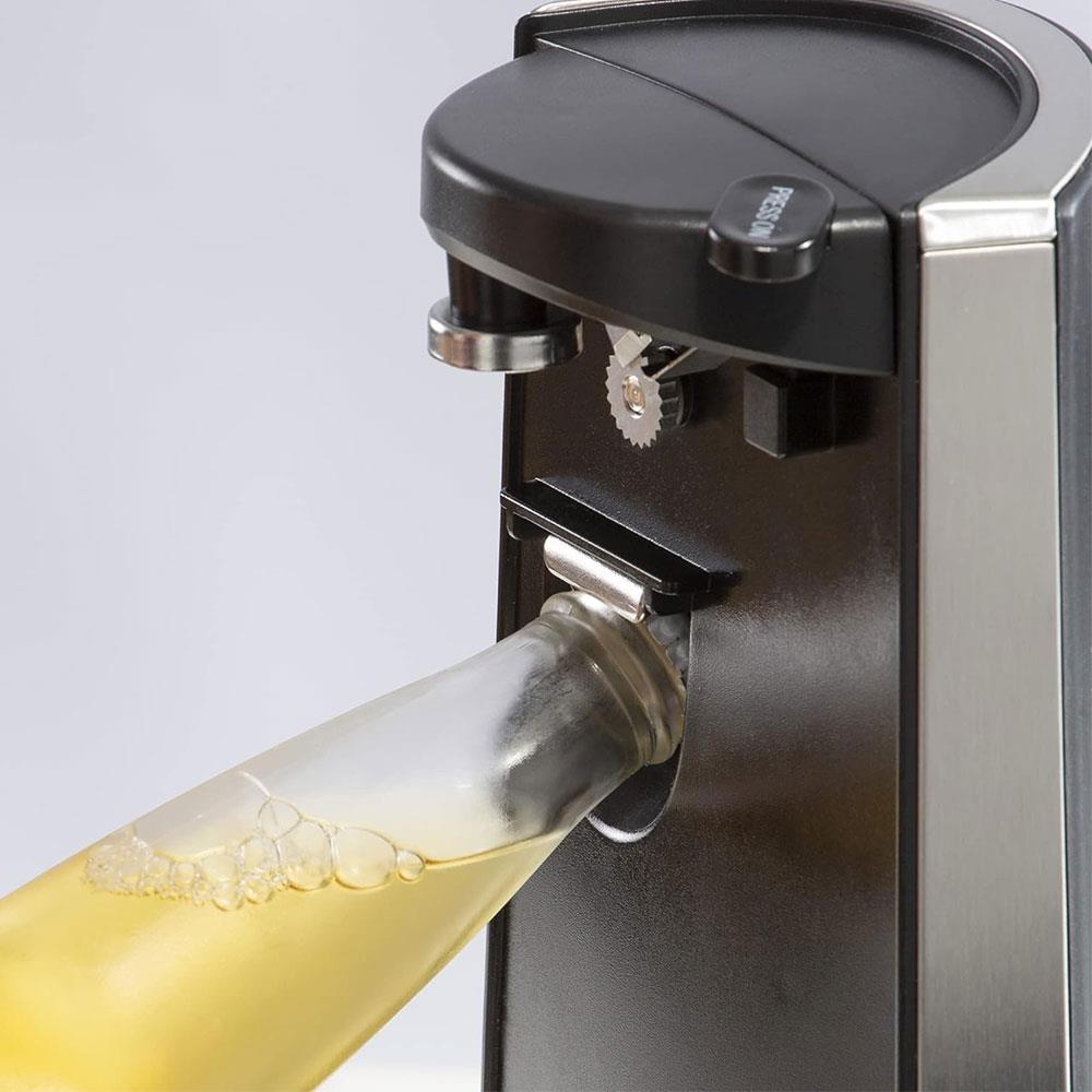 Daewoo Electric Can Opener And Knife Sharpener Bottle Opener 60W - Black/Silver
