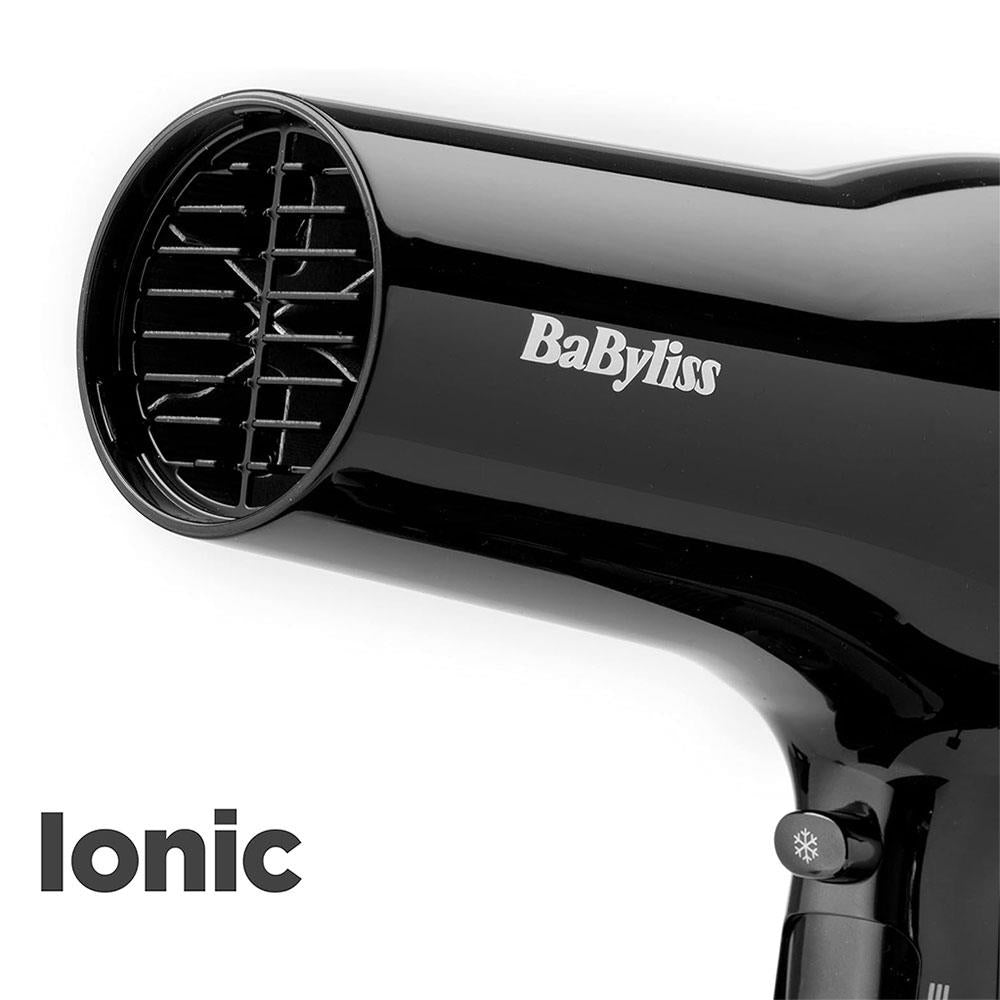 BaByliss Power Smooth Hair Dryer 2400W Lightweight With Ionic Technology - Black