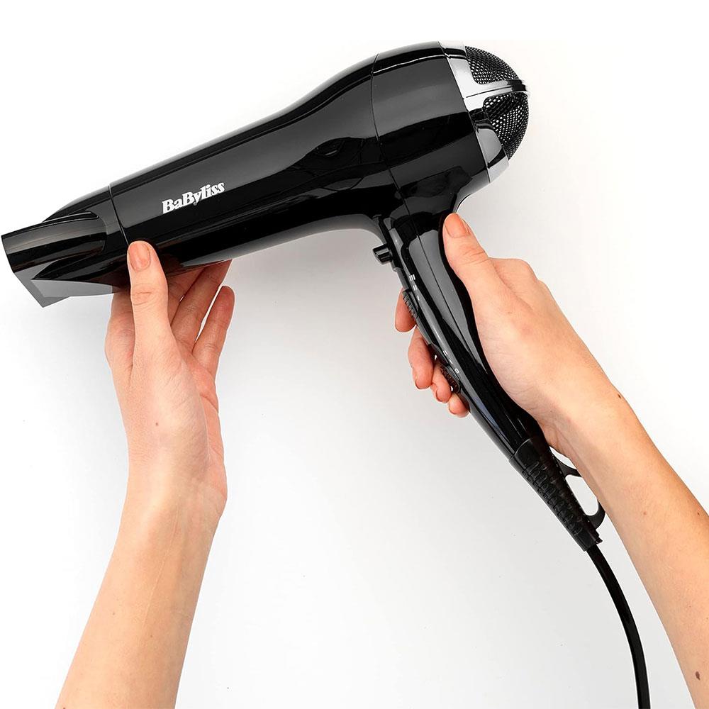 BaByliss Power Smooth Hair Dryer 2400W Lightweight With Ionic Technology - Black