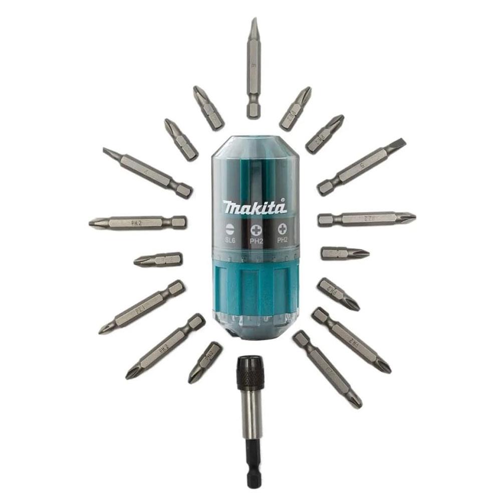 Makita Screwdriver Bit Set Assorted With Holder And Handle Tool Set - 18 Piece Main image