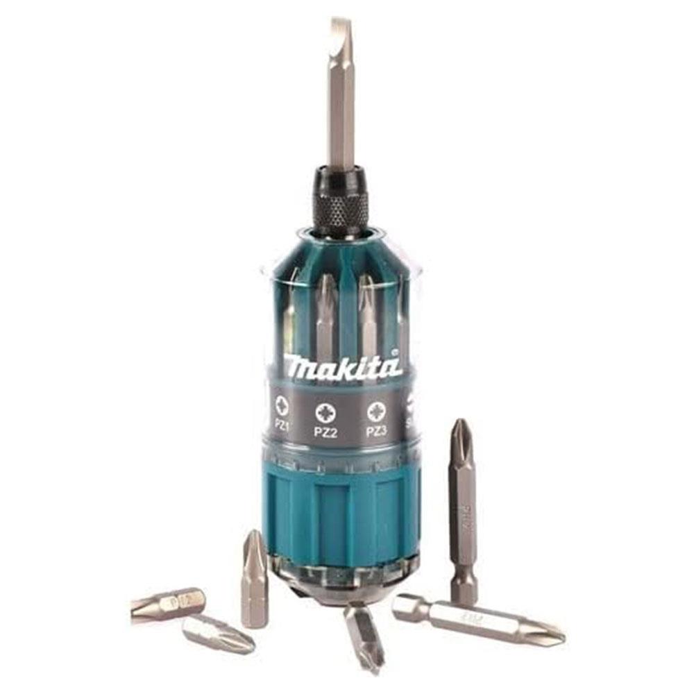Makita Screwdriver Bit Set Assorted With Holder And Handle Tool Set - 18 Piece