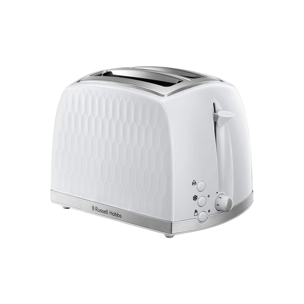 Russell Hobbs Contemporary Honeycomb 2 Slice Toaster 850 W - White Main image