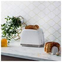 Russell Hobbs Contemporary Honeycomb 2 Slice Toaster 850 W - White