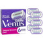 Gillette Venus Deluxe Smooth Swirl Razor Blades Refills Lubrastrip With A Touch of Vitamin E - Pack of 6