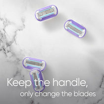 Gillette Venus Deluxe Smooth Swirl Razor Blades Refills Lubrastrip With A Touch of Vitamin E - Pack of 6