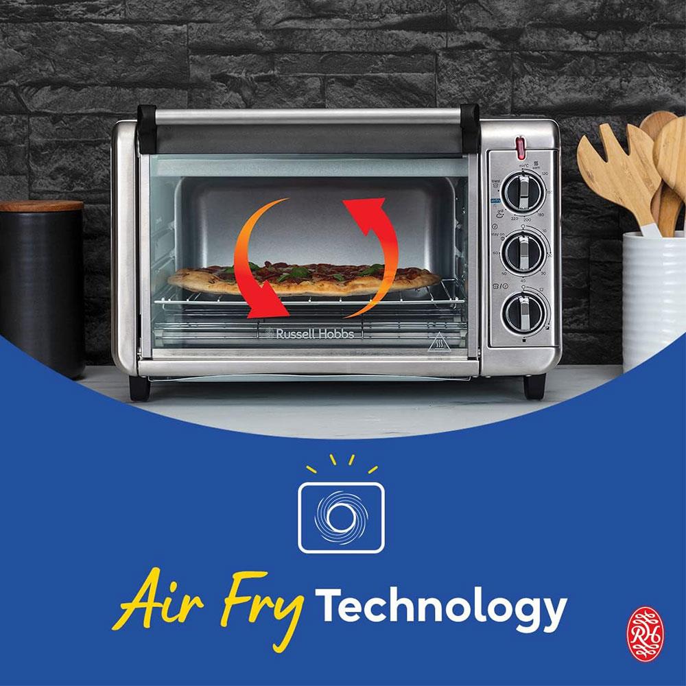 Russell Hobbs Express Air Fry Mini Oven With 5 Versatile Cooking Functions 1500W 20 Litres - Silver