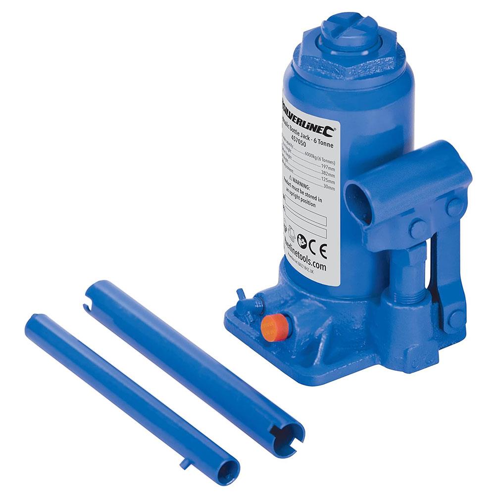 Silverline Hydraulic Bottle Jack Suitable For Most Small Vehicles (2 - 10 Tonne) Main image