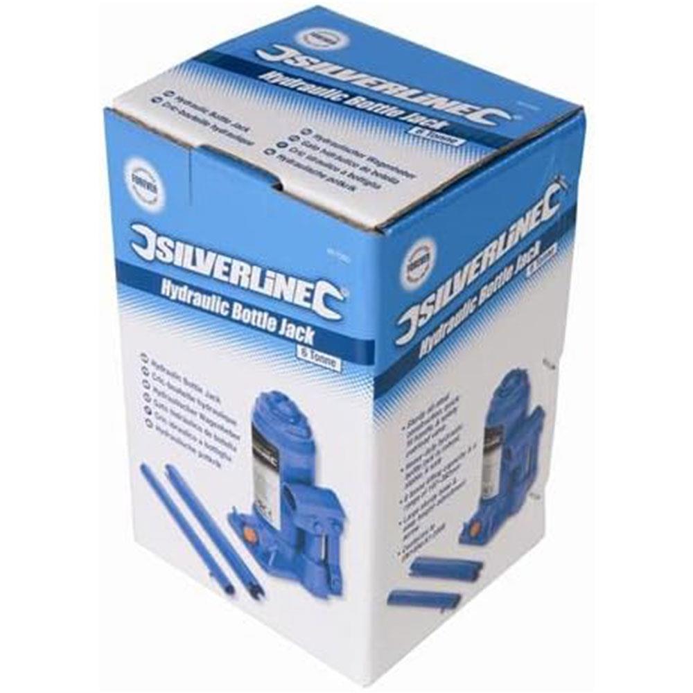 Silverline Hydraulic Bottle Jack Suitable For Most Small Vehicles (2 - 10 Tonne)