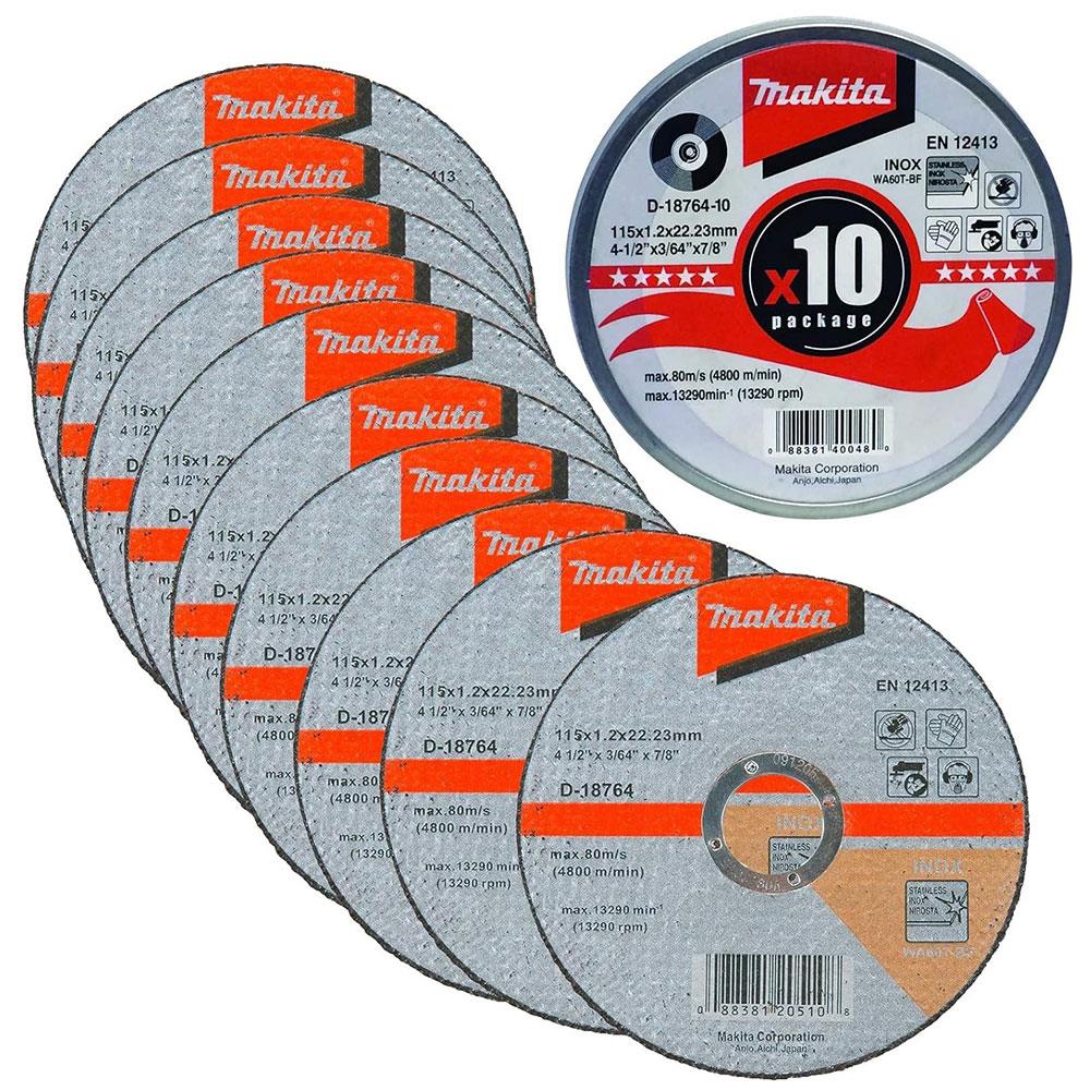 Makita Thin Cutting Cut-Off Wheel Grit WA60T 115 x 1.2 x 22.23mm - Pack of 10 Main image