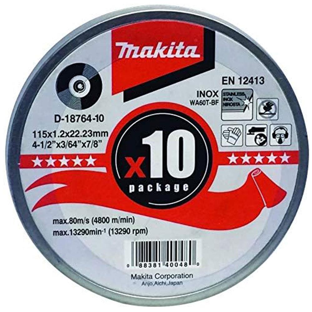Makita Thin Cutting Cut-Off Wheel Grit WA60T 115 x 1.2 x 22.23mm - Pack of 10 Secondary image