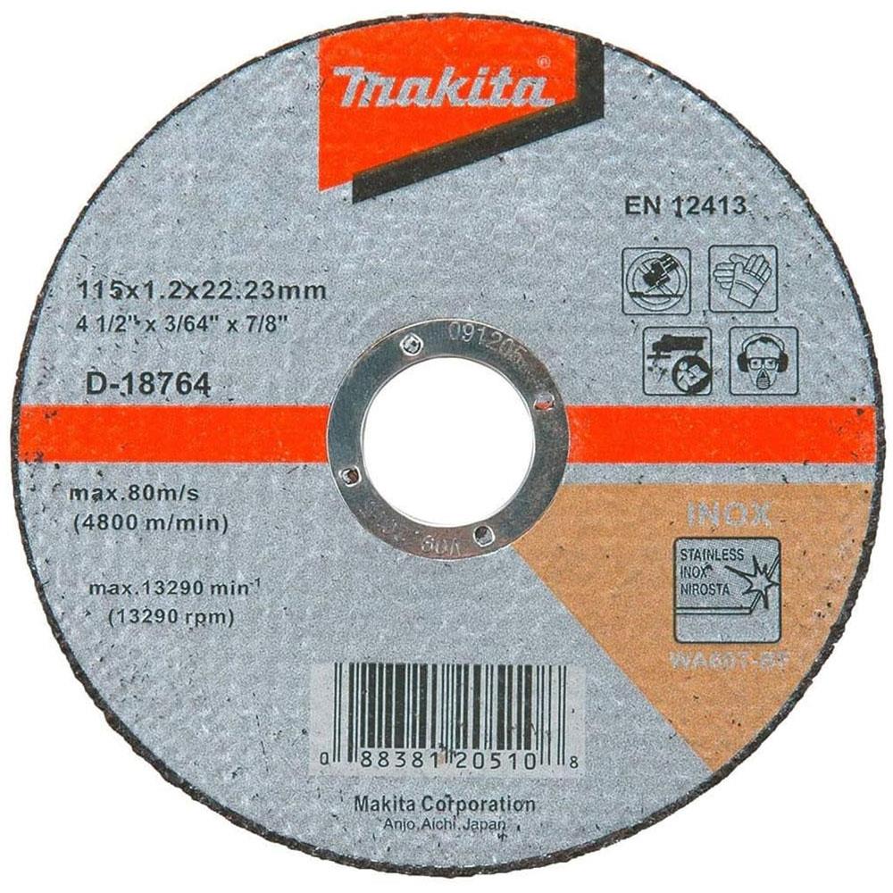 Makita Thin Cutting Cut-Off Wheel Grit WA60T 115 x 1.2 x 22.23mm - Pack of 10