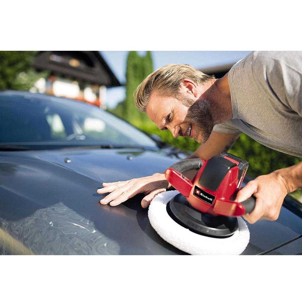 Einhell CE-CB 18/254 Li-Solo Power X-Change 18V Cordless Car Polisher And Buffer Body Only - Red/Black
