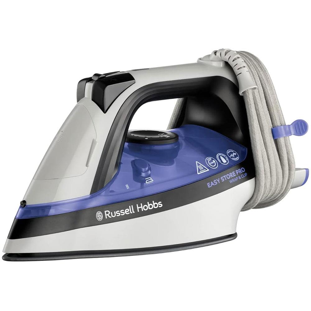 Russell Hobbs Easy Store Pro Wrap And Clip Steam Iron 2400W 320ml Water Tank - Blue/White/Black Main image