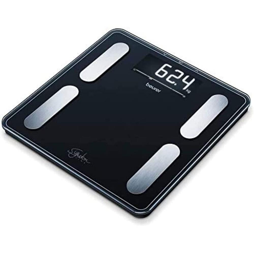Beurer SignatureLine Diagnostic Bathroom Scale With Full Body Analysis Up To 200kg - Black