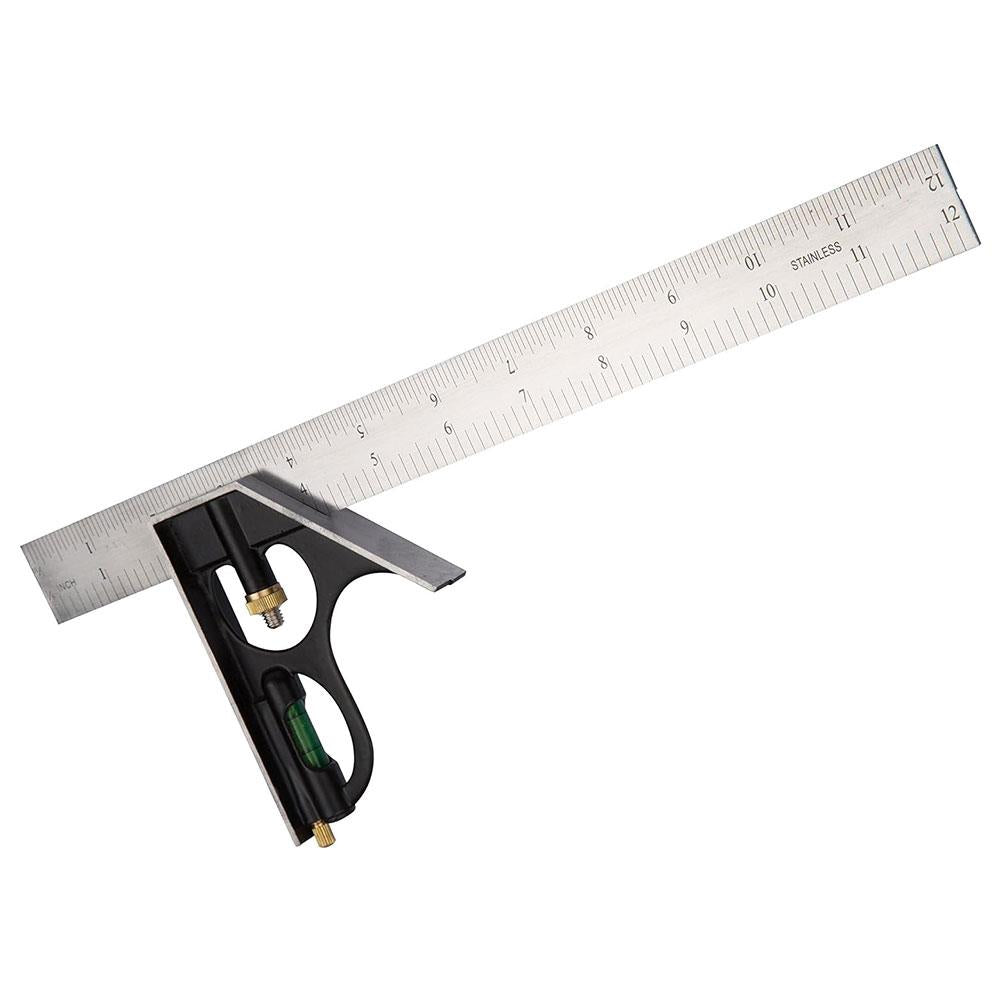 Blue Spot Tools Combination Square 300mm (12 Inch) Stainless Steel - Blue