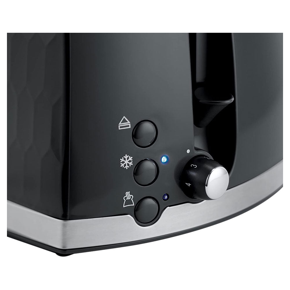 Russell Hobbs Contemporary Honeycomb 2 Slice Toaster 850 W - Black