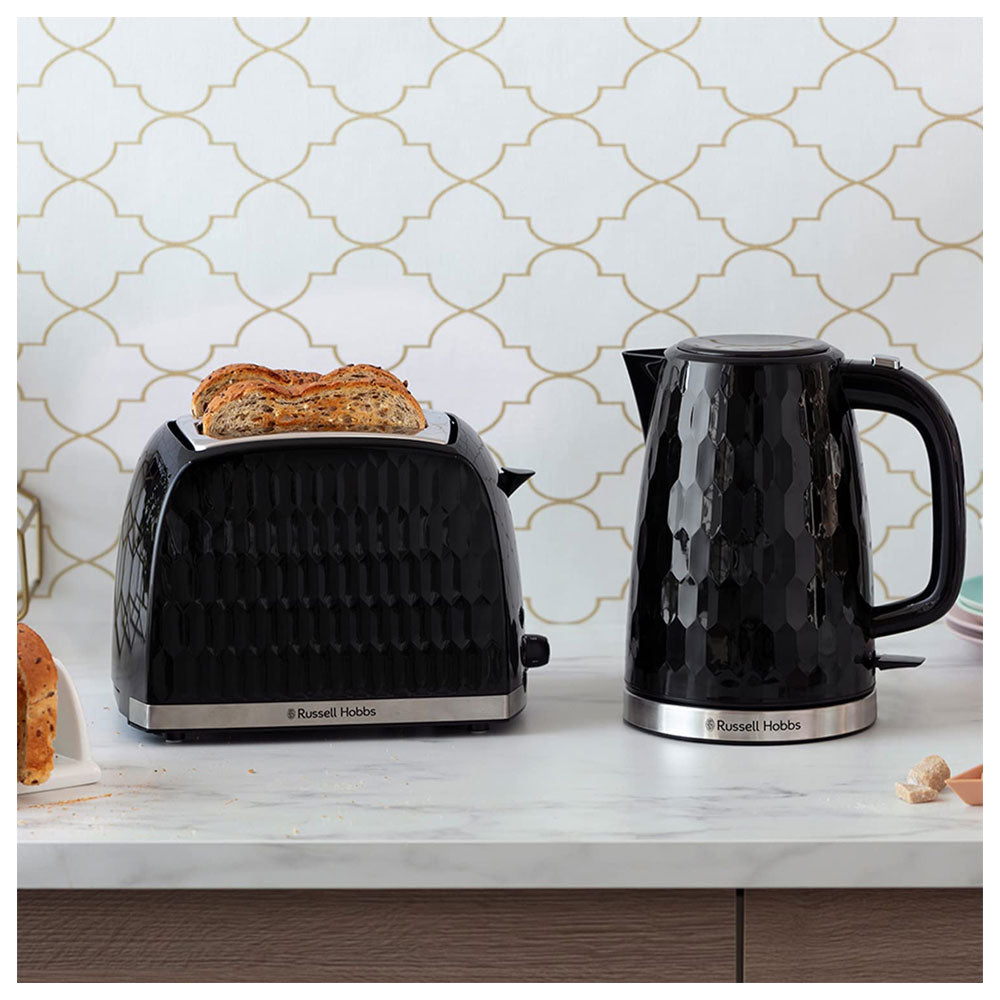 Russell Hobbs Contemporary Honeycomb 2 Slice Toaster 850 W - Black