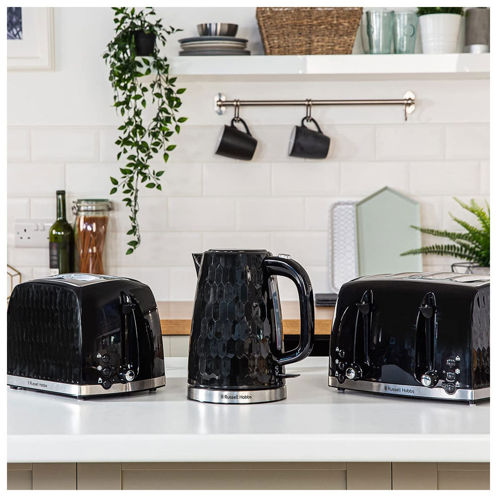 Russell Hobbs Contemporary Honeycomb 2 Slice Toaster 850 W - Black
