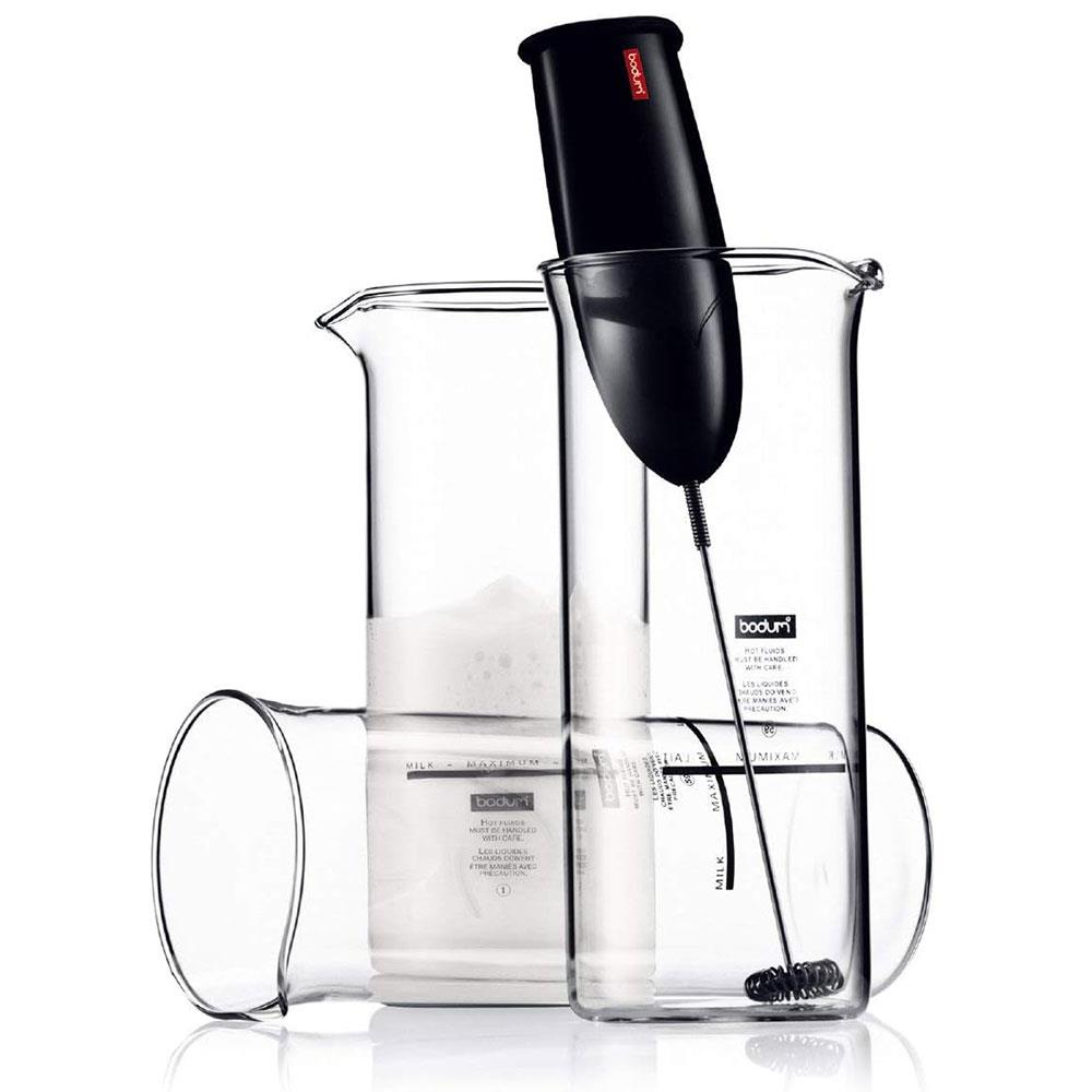 Bodum Schiuma Milk Frother Battery Operated Stainless Steel - Black