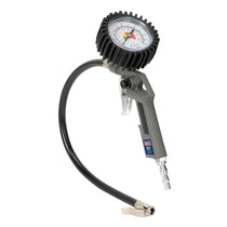 Sealey Tyre Inflator With Gauge 0-12 Bar Range 1/4 Inch BSP - Black