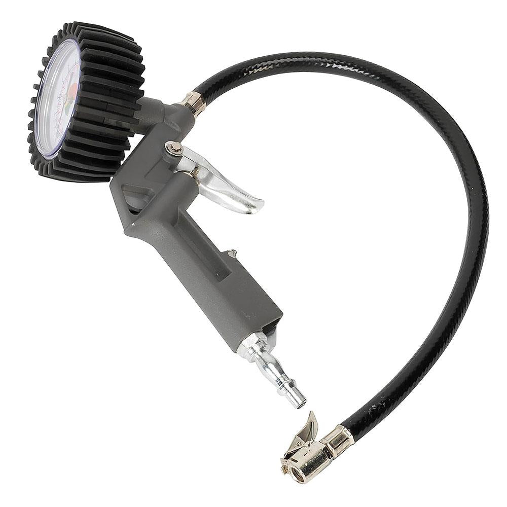 Sealey Tyre Inflator With Gauge 0-12 Bar Range 1/4 Inch BSP - Black