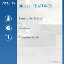 Oral-B Pro Vitality Cross Action Electric Toothbrush 2D Cleaning 1 Handle 2 Brush Heads - Blue