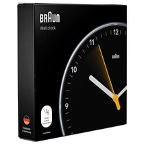Braun Classic Analogue Wall Clock With Silent Sweep Movement - Black
