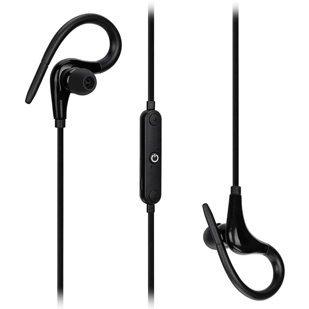 Groov-e Sport Clips Ultra Light Wireless Bluetooth Earphones Built-In-Mic - Black