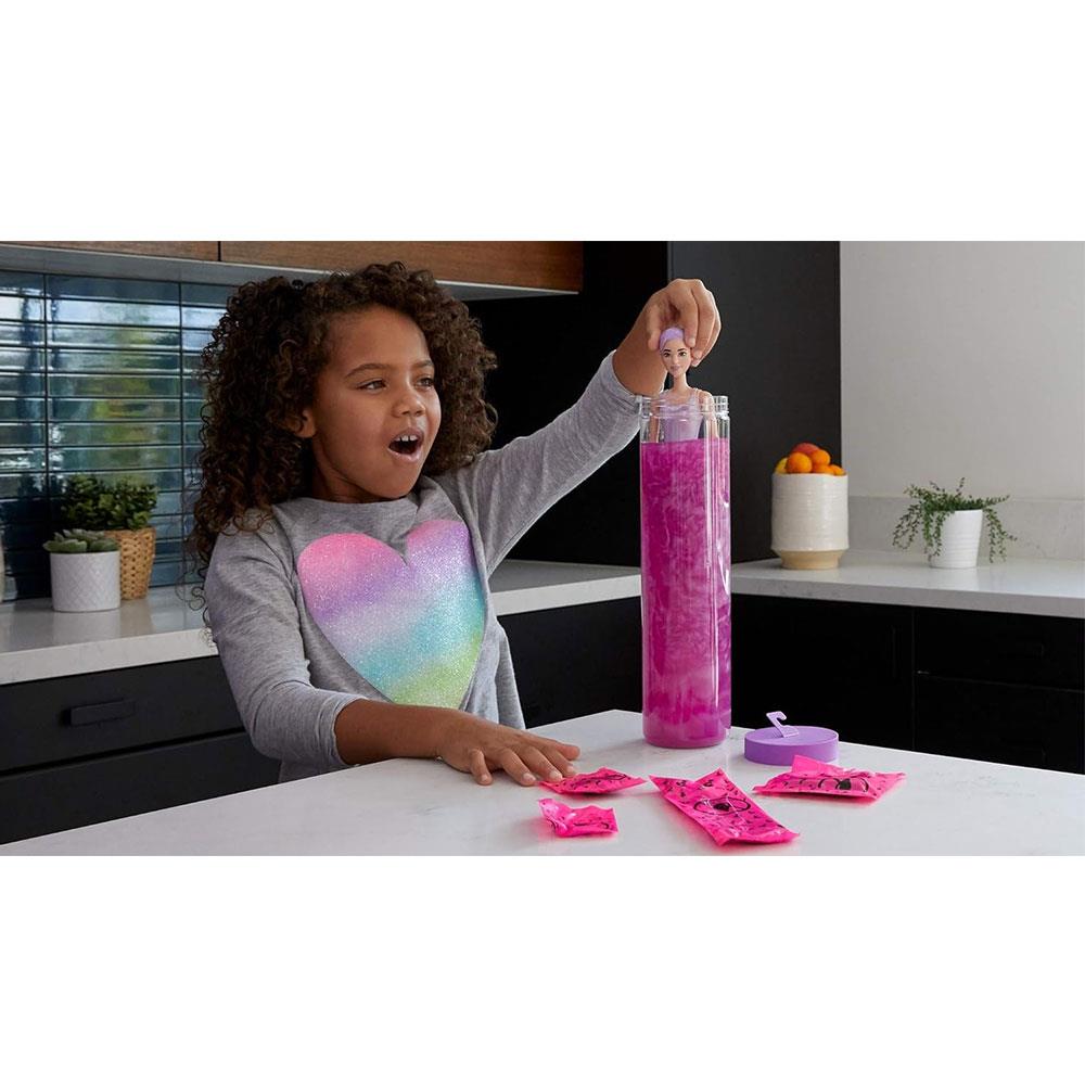 Barbie Colour Reveal Shimmer Purple Tube Surprise Doll With 7 Surprises In 1 Package - Pink Secondary image