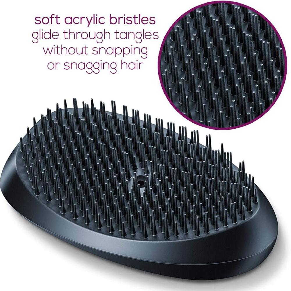 Beurer HT 10 StylePro Ionic Detangling Hairbrush For Smooth Shiny Hair - Black