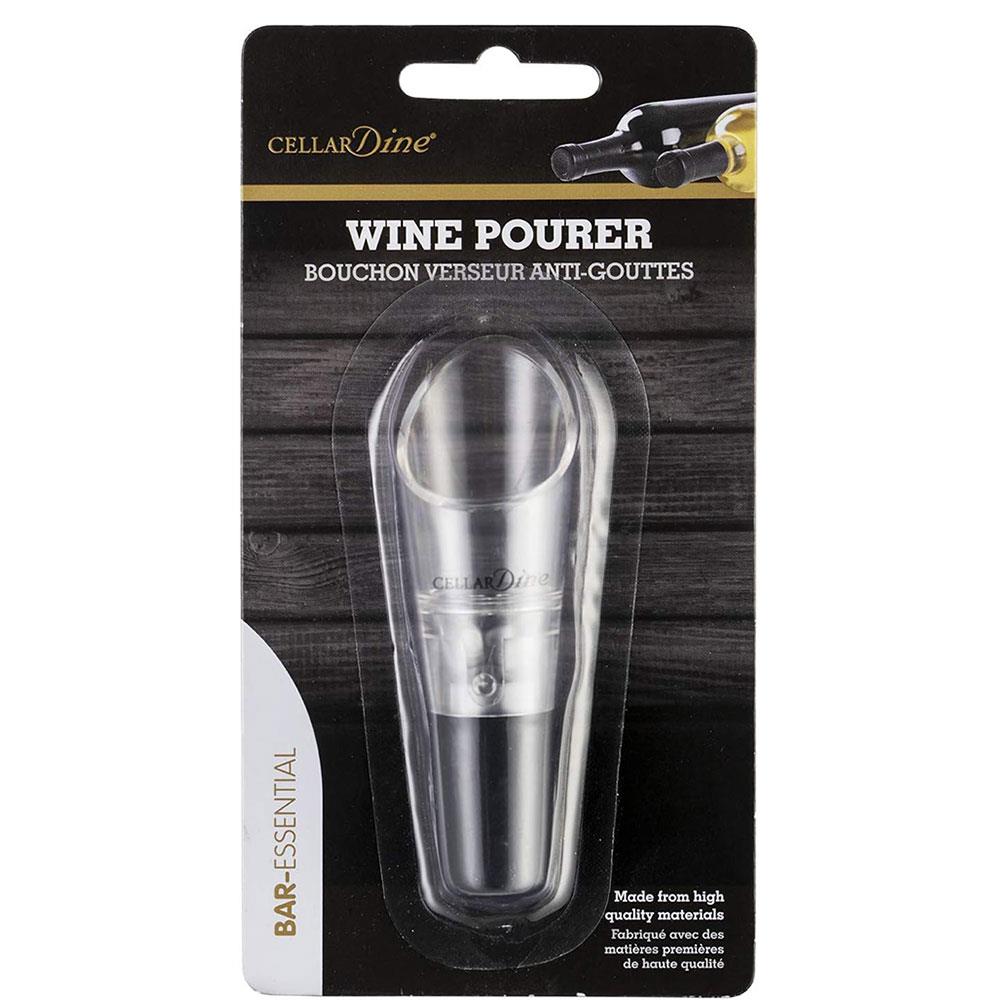 Cellardine Wine Pourer Non Drip High Quality Acrylic And Rubber - Translucent