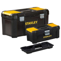Stanley Essential Tool Box With Metal Latches 32cm (12.1/2in) And 48cm (19in) 2 Pack - Yellow/Black