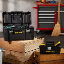 Stanley Essential Tool Box With Metal Latches 32cm (12.1/2in) And 48cm (19in) 2 Pack - Yellow/Black