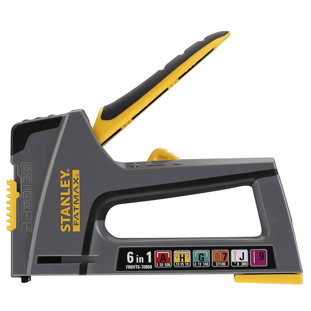 Stanley Fatmax 6-In-1 Multi-Purpose Plastic Staple And Brad Nail Gun - Multicolour